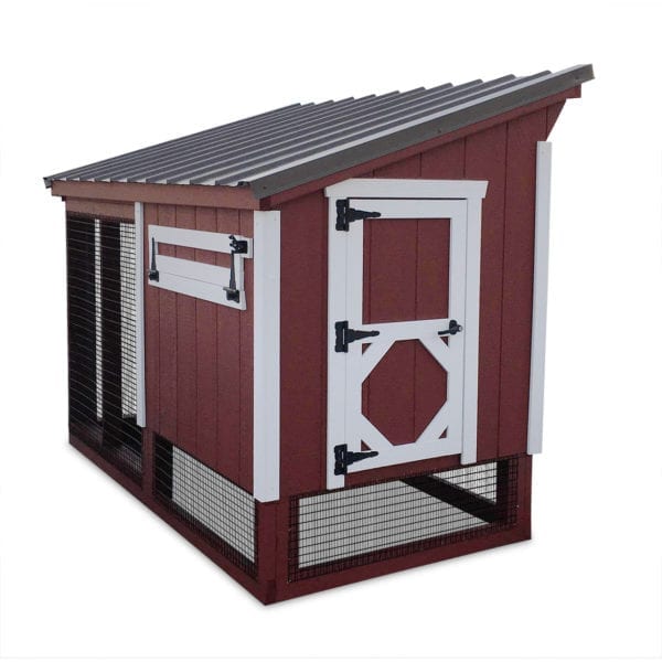 Chicken Coop Kit - Side View - Person Entry Door into Coop