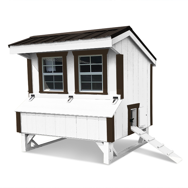 5_chicken_door_view_Benecoop_Country_Chicken_Coop_Kits_46M_Black_and_White